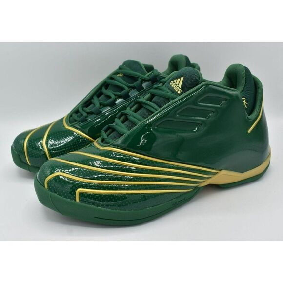 Adidas Mens Size 9 Womens Size 10 T-Mac 2.0 Restomod Green Gold Basketball Shoes main image 9